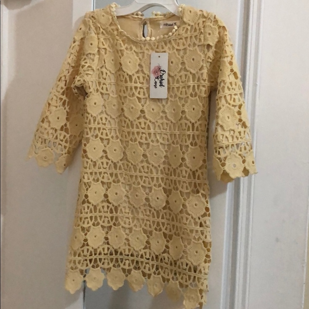 NWT cream lace, Orchid Lane dress size 3